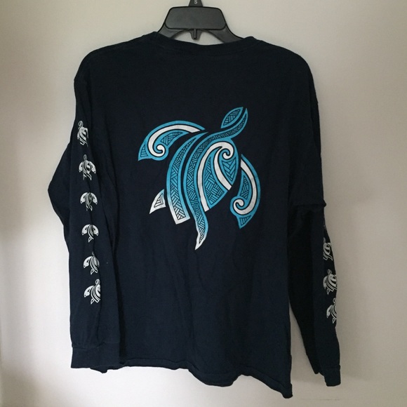 Dark Blue âParadise Island Bahamasâ long sleeve - Picture 2 of 3